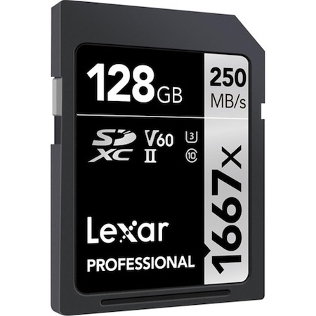 Lexar Media Lexar 128GB Professional 1667x UHS-II SDXC Memory Card - Class 10, U3 LSD128CBNA1667
